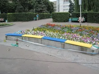 У сквері, за Черкаською ОДА встановили патріотичні лавочки — фото 2